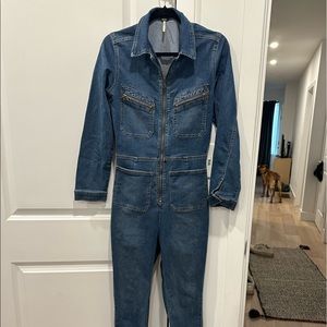 Free People Demin Jumpsuit